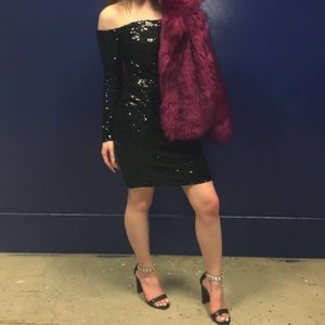 Black sequence dress